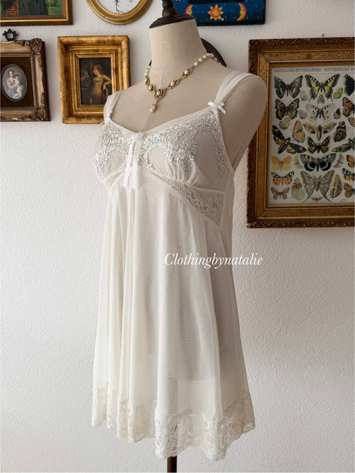 White Mesh Babydoll Size S