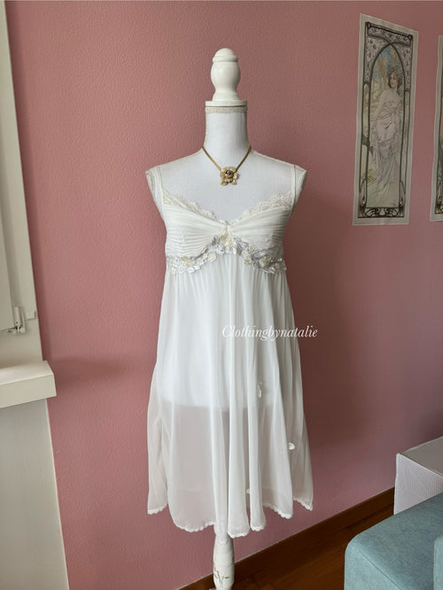Vera Wang Pleated Chiffon Babydoll (S/M)