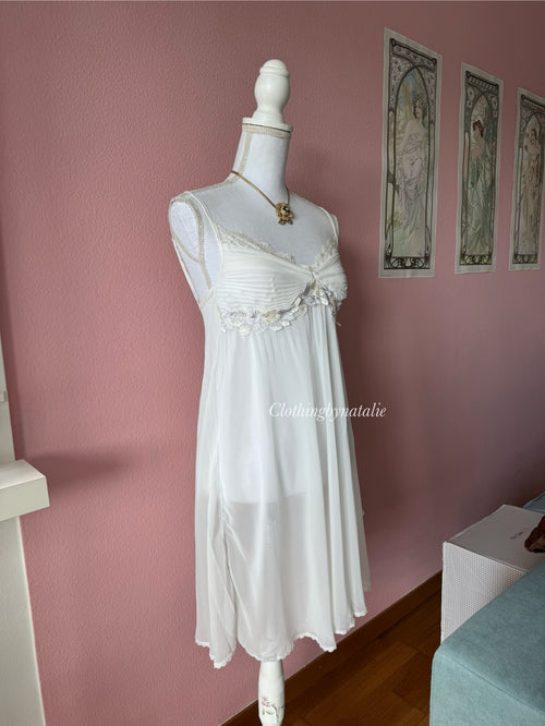 Vera Wang Pleated Chiffon Babydoll (S/M)