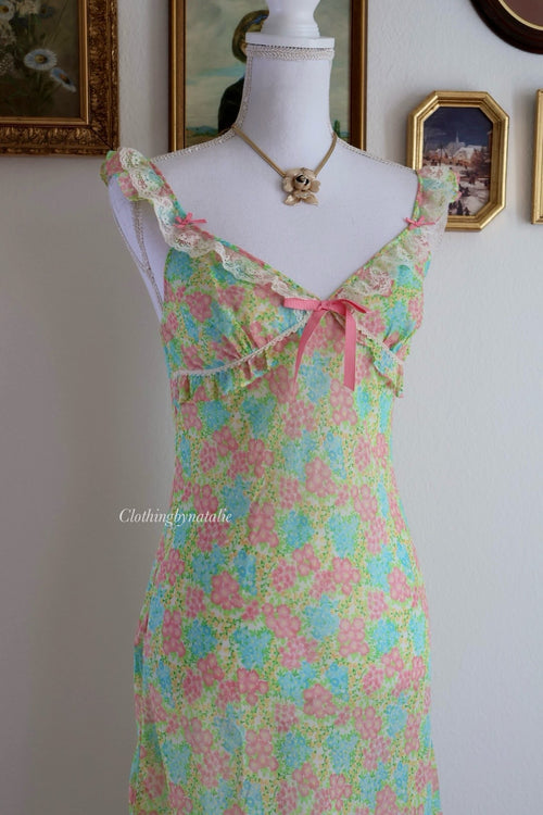 Hunt Chiffon Floral Slip Dress (S)