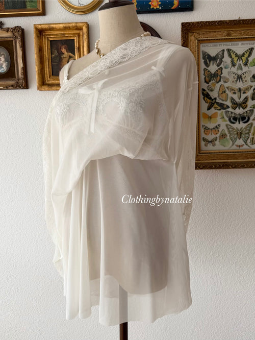 White Mesh Babydoll Size S