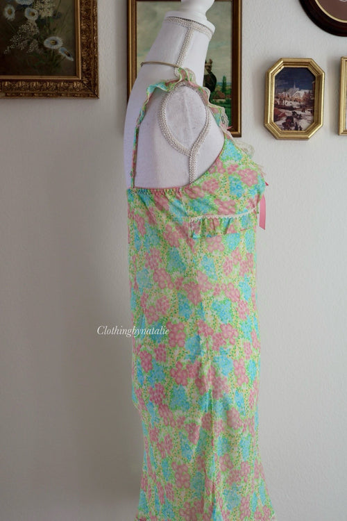 Hunt Chiffon Floral Slip Dress (S)