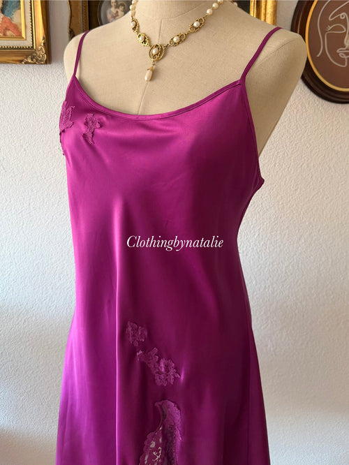 Victoria’s Secret Purple Satin Mini Dress size M/L