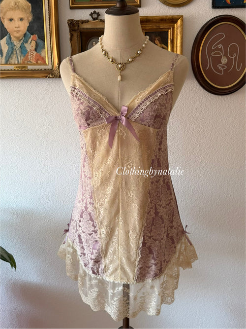 Vintage Purple Brocade Set size S/70/75A