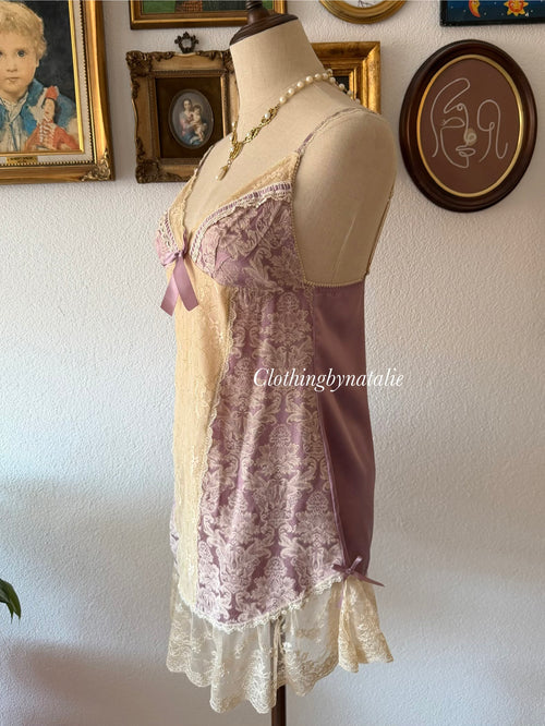 Vintage Purple Brocade Set size S/70/75A