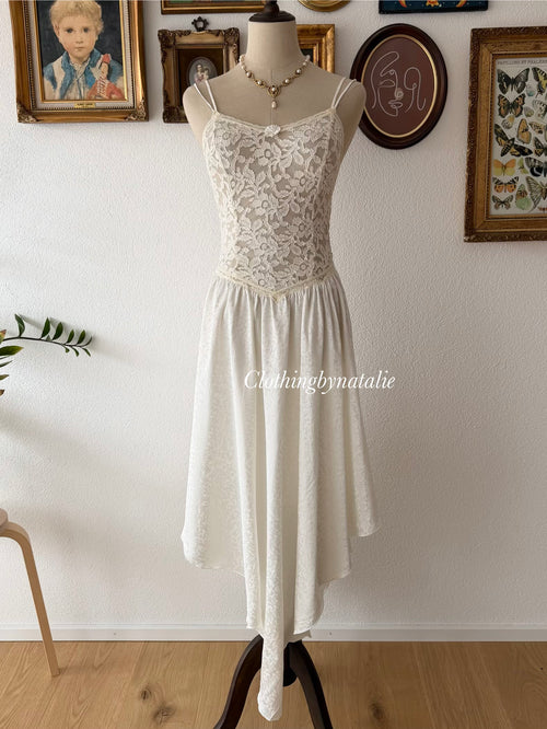 Drop Waist Satin Lace Slip Size XS