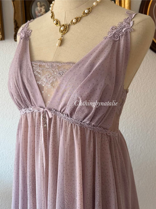 Purple Sheer Mesh Babydoll size S/M