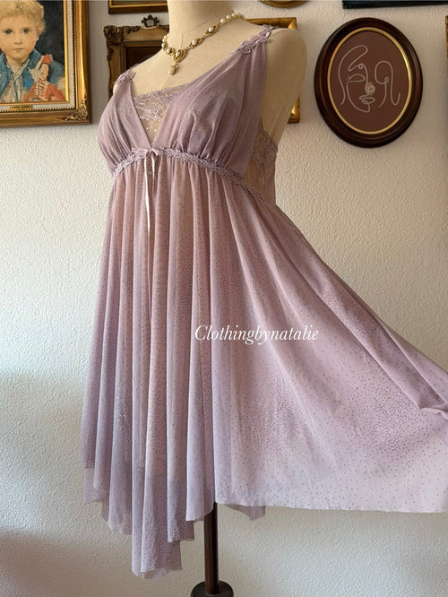 Purple Sheer Mesh Babydoll size S/M
