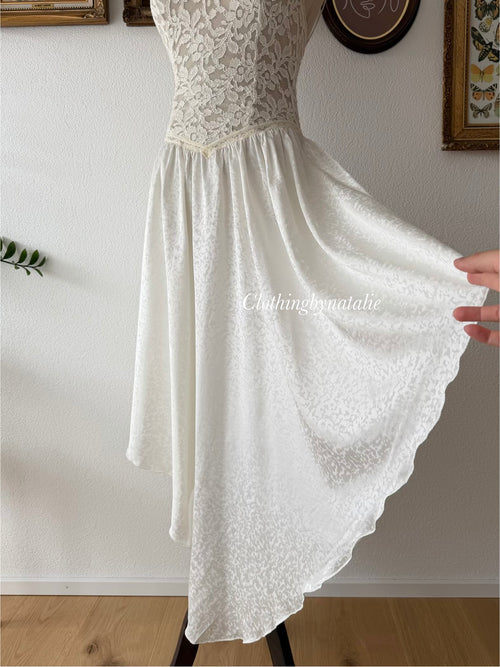 Drop Waist Satin Lace Slip Size XS