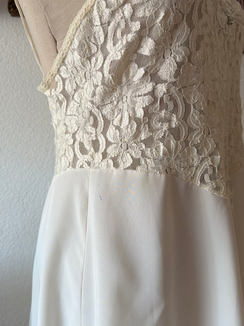 Val Mode White Lace Babydoll size M