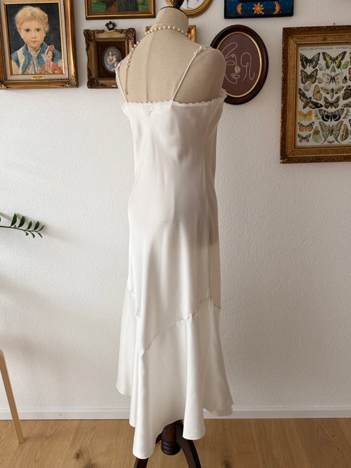 Etienne Fishtail White Maxi Dress Size M
