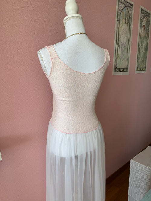 Vintage Chiffon Lace Maxi (S)