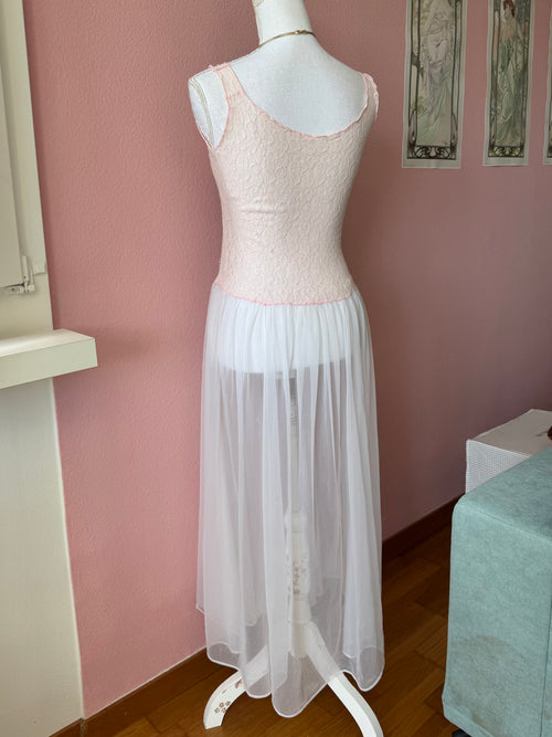 Vintage Chiffon Lace Maxi (S)