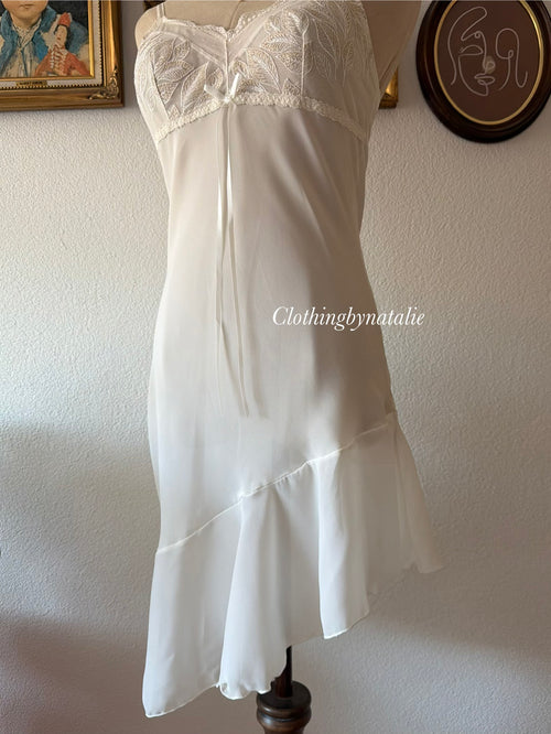 Golden Glitter Sheer Chiffon Slip Size S