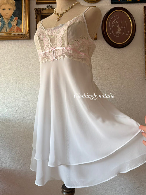 Fairy White Chiffon Babydoll size M