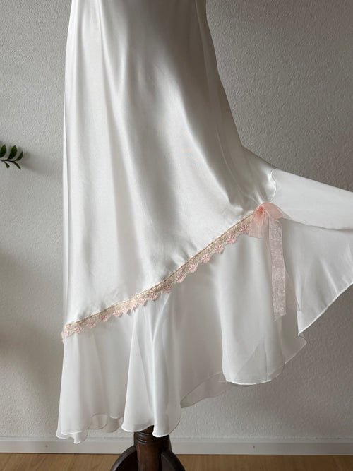 Delicates Maxi Satin Peignoir Set Size S
