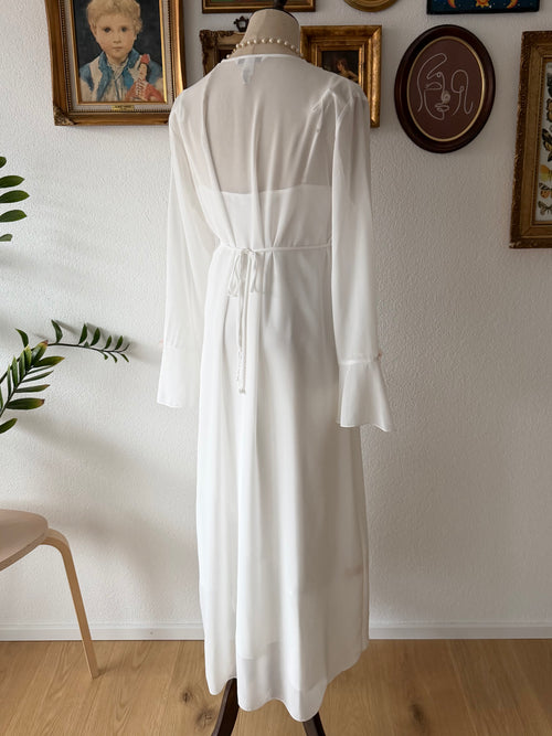 Delicates Maxi Satin Peignoir Set Size S