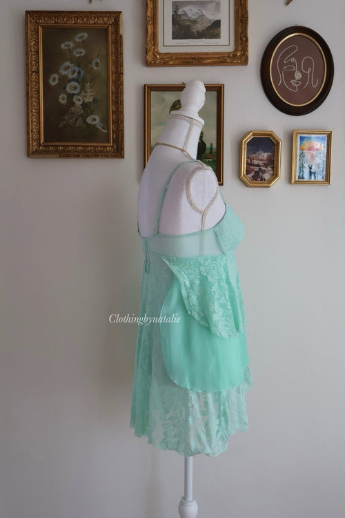 Delicates Mint Ruffe Babydoll (M/L)