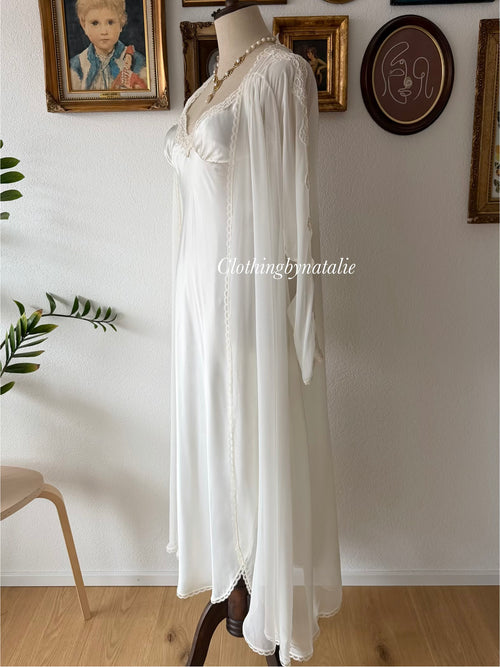 Lingerie Cacique Bridal Satin Peignoir Set Size S