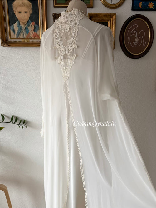 Lingerie Cacique Bridal Satin Peignoir Set Size S