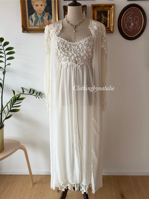 Flora Nikrooz Bridal Maxi Peignoir Set Size S