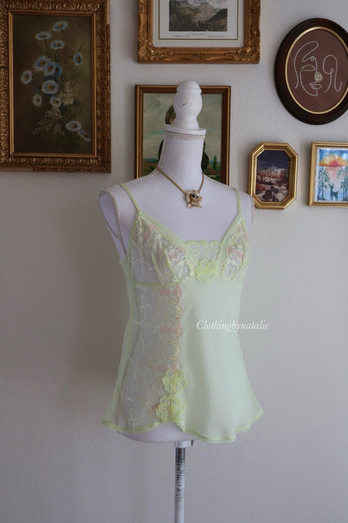 Japanese Mint Chiffon Cami (New 100% - S)