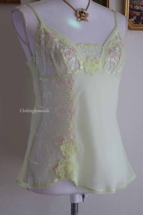 Japanese Mint Chiffon Cami (New 100% - S)