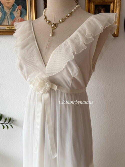 Evete Maxi Nylon Chiffon Gown Size S