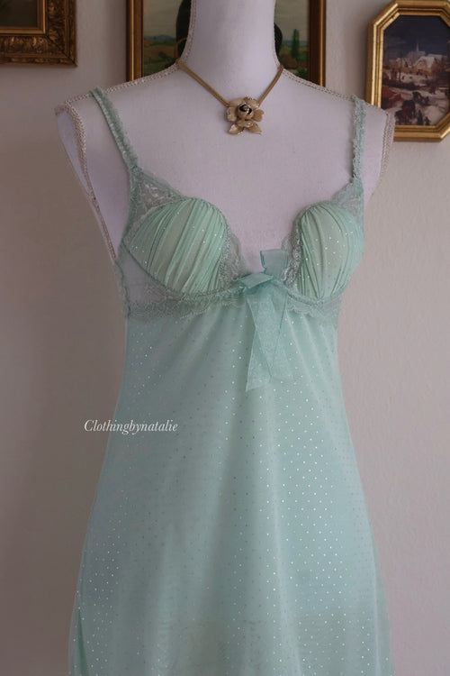 Eblin Mint Ruffle Babydoll (S)
