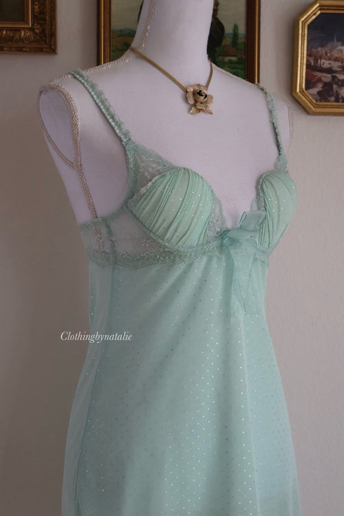 Eblin Mint Ruffle Babydoll (S)
