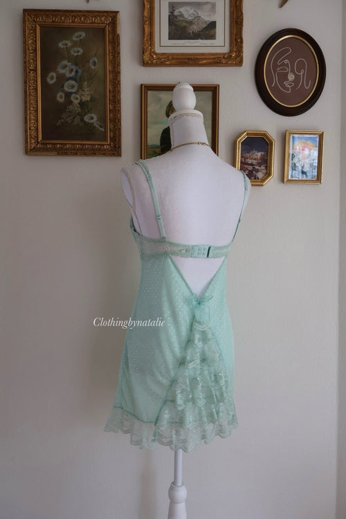Eblin Mint Ruffle Babydoll (S)