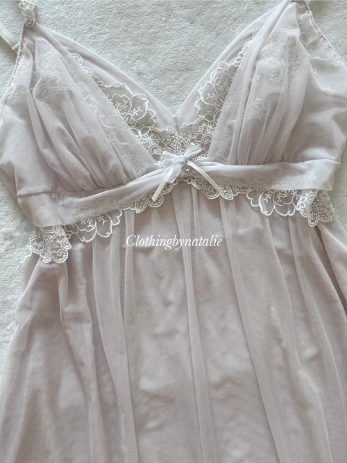 Soft Purple Mesh Babydoll Size M