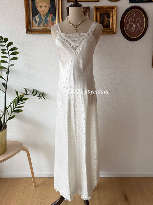 Carole Hochmann Bridal Maxi Satin Peignoir Set Size S