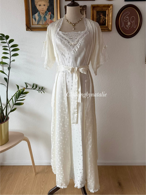 Carole Hochmann Bridal Maxi Satin Peignoir Set Size S