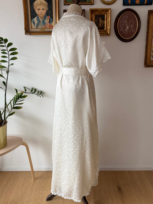 Carole Hochmann Bridal Maxi Satin Peignoir Set Size S