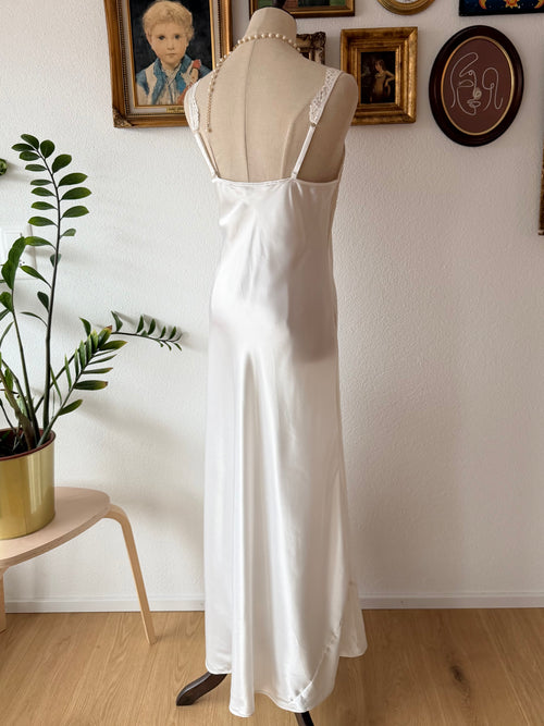 Victoria’s Secret White Maxi Satin Dress size M