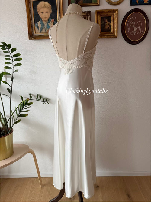 Victoria’s Secret White Satin Maxi Gown Size S