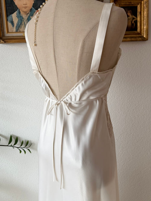 Neiman Marcus White Satin Maxi Gown size M