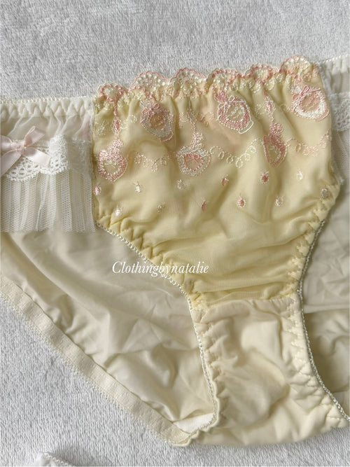 NEW Yellow/White Underwear Set Size M