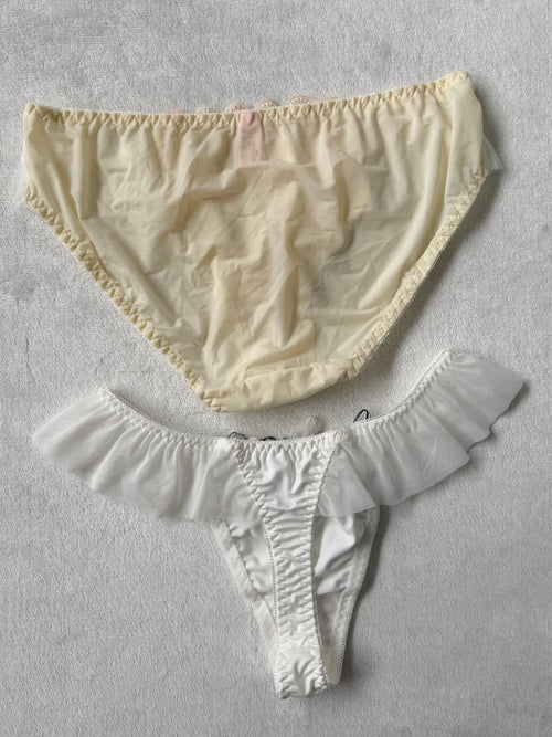 NEW Yellow/White Underwear Set Size M