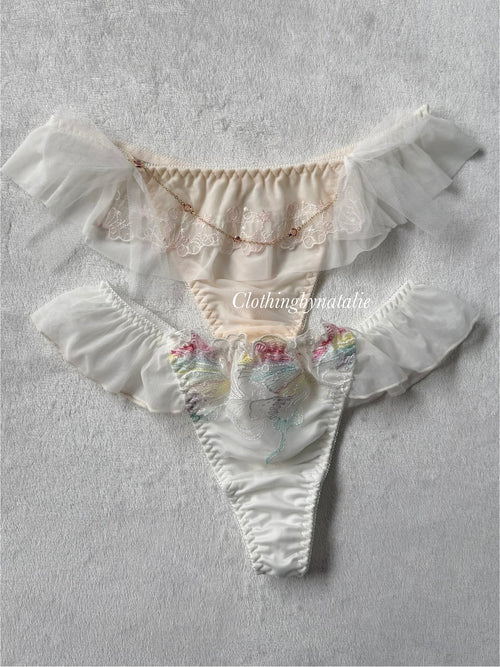 NEW Nude/White Underwear Set size M
