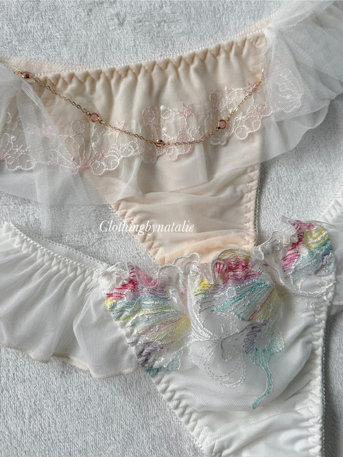 NEW Nude/White Underwear Set size M