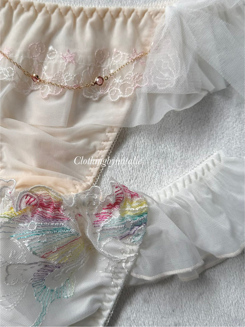 NEW Nude/White Underwear Set size M