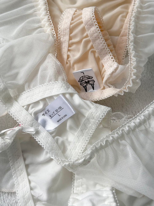 NEW Nude/White Underwear Set size M