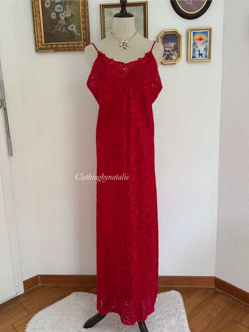 Lucie Ann Red Peignoir Set size M