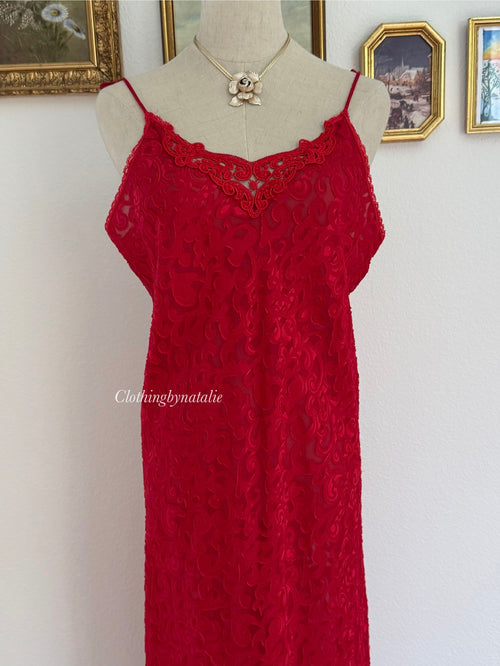 Lucie Ann Red Peignoir Set size M
