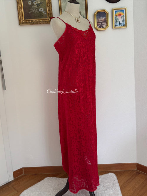 Lucie Ann Red Peignoir Set size M