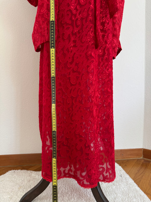 Lucie Ann Red Peignoir Set size M