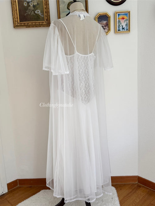 Val-Mode Bridal Nylon Peignoir Set size S/M