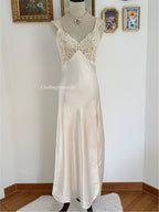 Victoria’s Secret Champagne Satin Maxi Slip size S